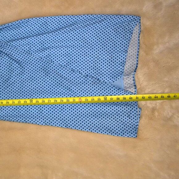 The Westside Blue Silk Polka Dot Midi Slip Dress Size Medium Adjustable Straps - Picture 11 of 15